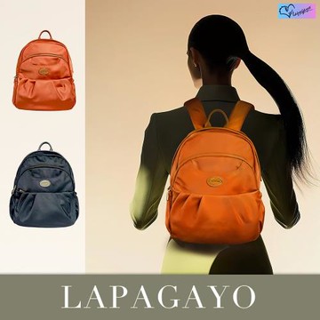lapagayo皺摺後背包精品組-裸