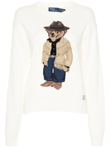 Maglia polo bear in cotone a girocollo