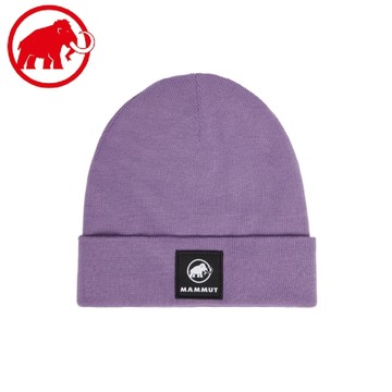 【MAMMUT 瑞士 Fedoz Beanie 反摺毛帽《帕洛亞紫》】1191-01092/輕量/彈性/保暖帽