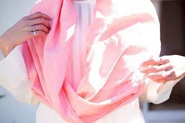 提花Shadowy / Botanical Die Organic Cotton Snood [Poppy]