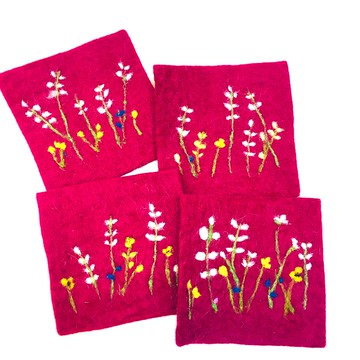 小野花 -羊毛氈杯墊/隔熱墊