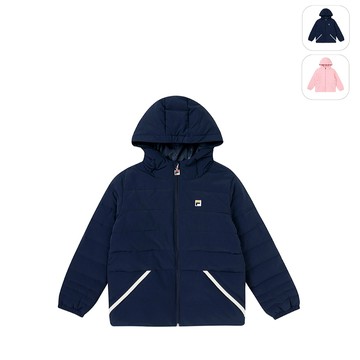 【FILA】KIDS 孩童款 羽絲棉外套-丈青 1JKZ-8418-NV