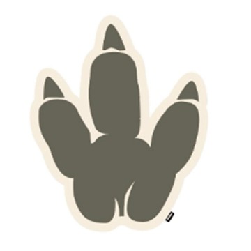 【野獸國】侏羅紀系列 法蘭絨造型地墊 腳印款