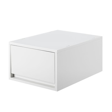 【日本霜山】無印風單層深型抽屜收納箱-3入