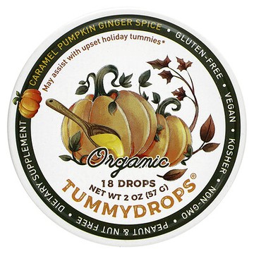 Tummydrops, 有機焦糖南瓜姜味香料，18 滴