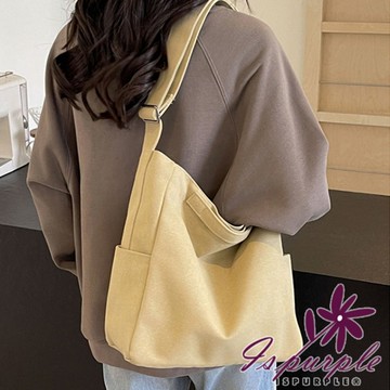 【iSPurple】都市簡約 學生書包斜單肩帆布托特包/顏色可選