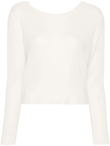 alice + olivia - twist-detail wool jumper - women - Nylon/Wool - S - White