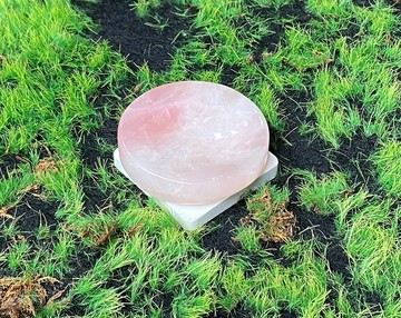 圓圓滿滿漸層胭脂粉 粉晶盤 旺人緣 旺姻緣 飾品盤 辦公室 風水