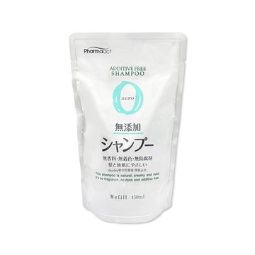 日本KUMANO熊野油脂-Pharmaact Zero無添加洗髮精補充包450ml/袋