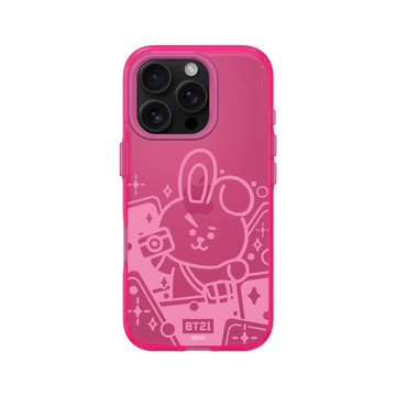 iPhone 16 Pro Clear 粉漾桃 - BT21 - Monochrome COOKY
