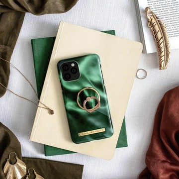 iPhone 11系列 北歐時尚瑞典流行手機殼-翡翠綠緞
