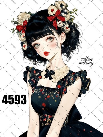 original sticker no.4593 人物貼紙 原創貼紙 原創人物貼紙 裝飾貼紙 cotton melody