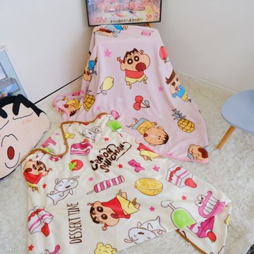 現貨【蠟筆小新】正版授權 大尺寸雙人法蘭絨毛毯 140X200CM 日落小物  交換禮物 聖誕禮物