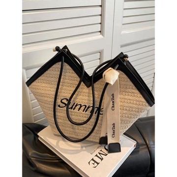 夏季大容量包包2025新款草編包女包小眾設計單肩包百搭編織托特包