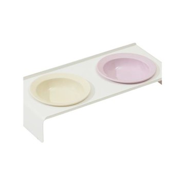 陶瓷飛碟草帽寵物貓咪碗貓狗碗韓國Bridge護頸飲水碗雙碗一體鐵架