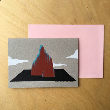 英式可愛復古風格 生日/情人節/結婚/聖誕節 手繪 山石 禪 雲朵