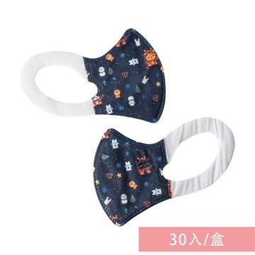 YSH 益勝軒 - 小童/兒童醫療級3D立體口罩/台灣製-冰雪喵喵(16x11cm-建議5-7歲) - (大童) - 30入/盒(未滅...