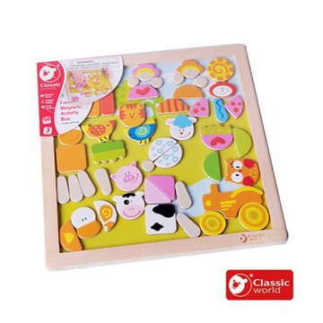 【德國 classic world 客來喜經典木玩】木製動物拼圖《3534》