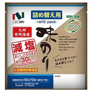 ニコニコのり 詰替用 有明海産減塩味付のり 70枚×10袋