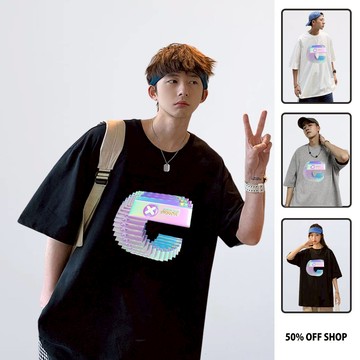 Y2K ERROR復古圖案 純棉落肩短TEE 男女短袖T 台灣製原創