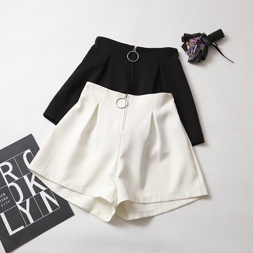 闊腿褲女夏季胖mm加肥加大碼顯瘦高腰a字短褲休閑熱褲子1入