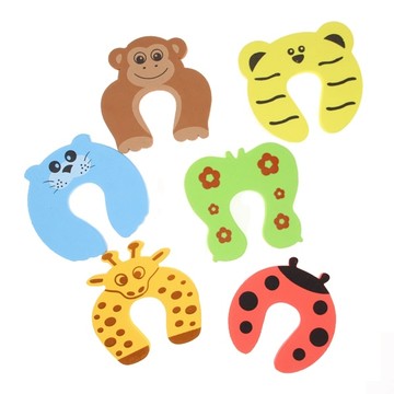 3010 U型動物造型海綿門擋 安全門檔 安全門卡 卡通可愛門檔 門塞 防反鎖防夾手