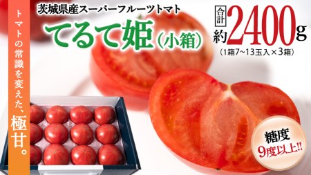 スーパーフルーツトマト てるて姫 小箱 約800g × 3箱 7〜13玉  糖度9度以上 ブランドトマト フルーツトマト トマト とまと [BC037sa]