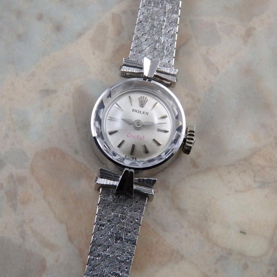 ROLEX アンティーク レディースウォッチ 金無垢 ホワイト