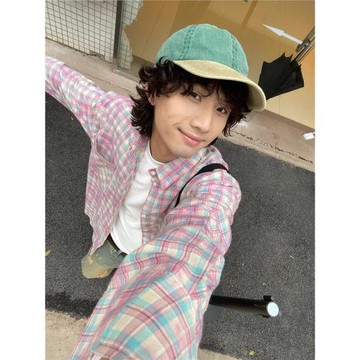 美式復古撞色拼接格紋長袖襯衫男女春夏秋寬松休閑格子襯衣外套潮