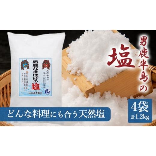 ふるさと納税 秋田県 男鹿市 男鹿半島の塩300g×4袋（ポリ袋入り）