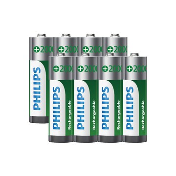 PHILIPS USB低自放鎳氫充電電池組(智慧型充電器+4號8入)