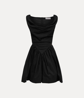Vivienne Westwood Mini Sunday Dress Compact Poplin Black 38 Women