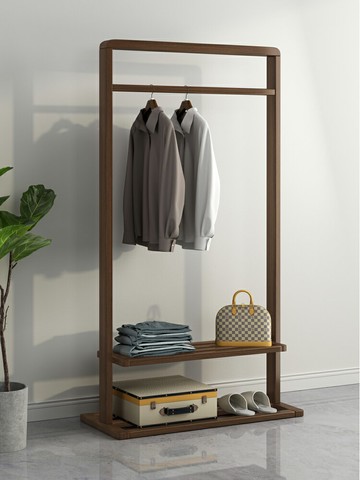 免運 吊衣架 衣帽架實木落地衣架臥室家用掛衣架移動房間簡易放衣服架子晾衣架