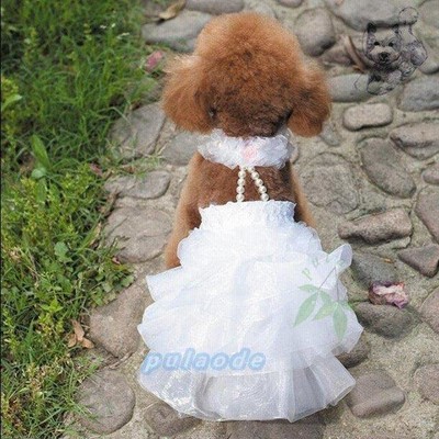 ペットコスプレ犬用ウエディングドレスドッグコスチュームドレス+ベール小型犬?中型犬犬用衣装かわいいペット衣装