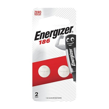 Energizer 鈕扣型186鹼性電池12顆 吊卡裝(1.5V鈕扣電池LR43 D186)