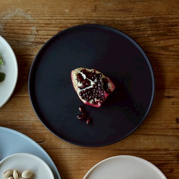 WAMONO 淺型竹纖維餐盤-24cm-多色可選 繡球花藍