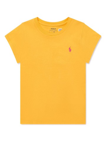 Ralph Lauren Kids - logo-embroidered T-shirt - kids - Cotton - 14 - Yellow