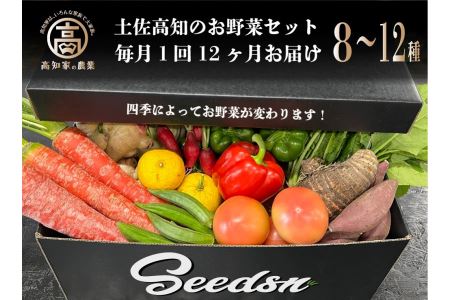 新鮮野菜BOX定期便(12カ月便）8～12種