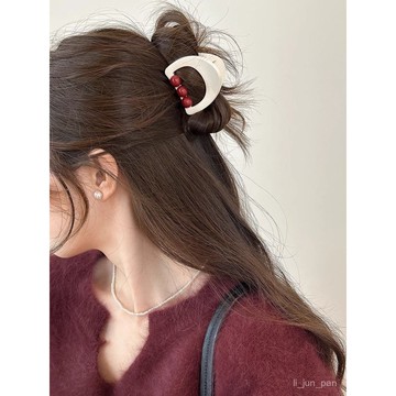 🔥臺灣出貨🔥小號抓夾女髮量少半紮後腦勺盤髮抓髮夾高級感亞克力鯊魚夾