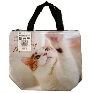 【100 Life Japan Can Do】貓印花保溫保冷托特包(1入)