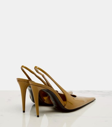 Saint Laurent Guermantes patent leather slingback pumps