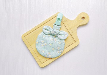 小綠花蝴蝶結 圓型平安符袋 平安符袋 香火袋 彌月禮 平安(福袋)