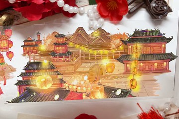 3218 大唐不夜城 PET 紙膠帶 貝殼光 10米卷