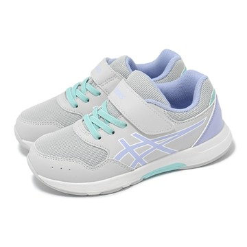 Asics 慢跑鞋 Lazerbeam KF-MG 中童 灰 紫 魔鬼氈 緩衝 小朋友 運動鞋 亞瑟士 1154A199020