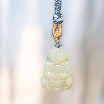 冰種翡翠觀音菩薩項鍊 | 天然緬甸玉翡翠A貨 | 送禮