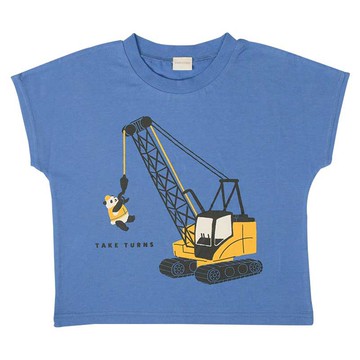 akachan honpo - 短袖T恤-印花-藍色