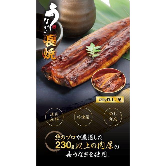 うなぎ長焼 1尾 簡易包装 230g以上 尾 無添加だれ・山椒付き 送料無料 くら寿司 ご自宅用