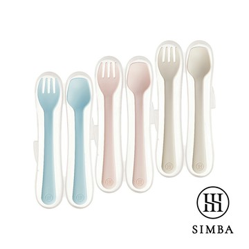 小獅王辛巴Simba 美味學習叉匙組-栗粉/晨藍/杏茶  ★衛立兒生活館★