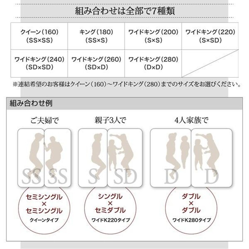 ワイドベッド 将来分割して使える 大型モダンフロアベッド