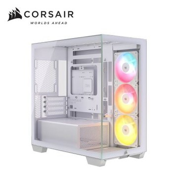 海盜船CORSAIR 2800X 白 透側 MATX機殼 附RS120R ARGB風扇*3